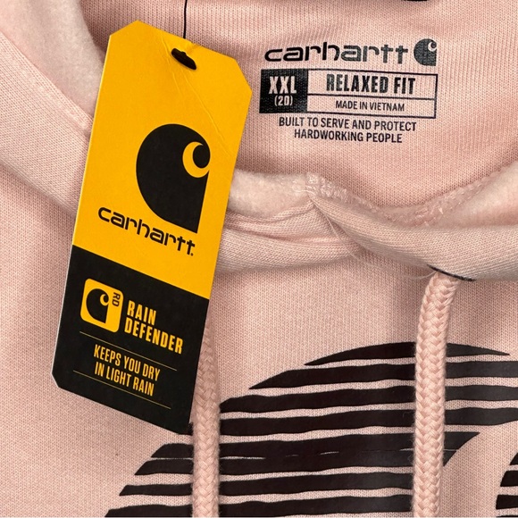 NWT Carhartt Rain Defender Relaxed Fit Midweight C Logo Graphic Ash RoseSize XXL - Picture 4 of 12